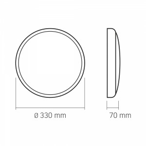 LED Світильник аварійний накладний з датчиком руху VIDEX 30W 2700-6500K 220V