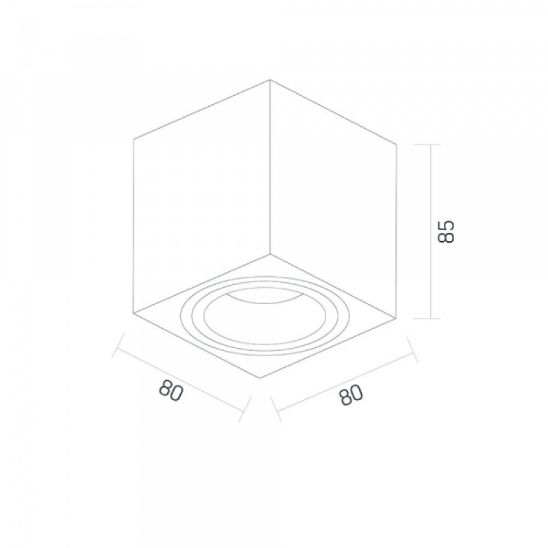Світильник VIDEX під лампу GU10 SPF01 накладний білий