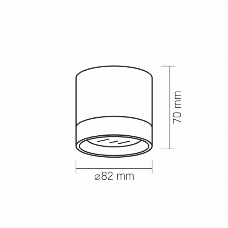 Світильник VIDEX IP44 під лампу GX53 накладний Чорний VL-SPF19A-B