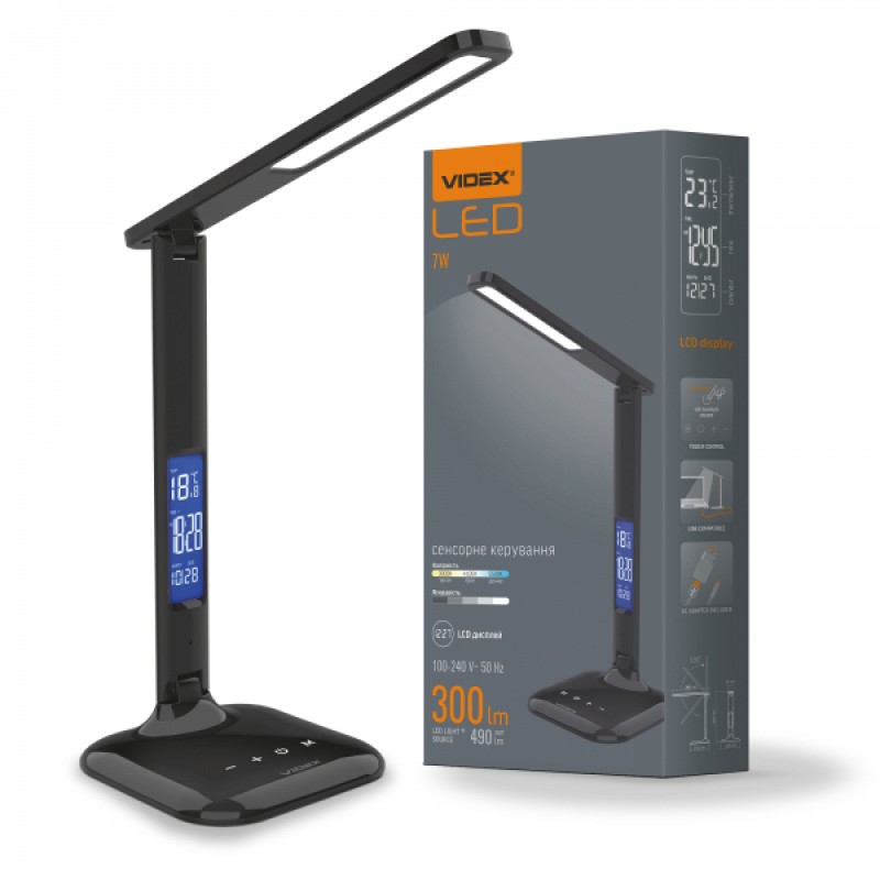 LED лампа настiльна VIDEX TF05B 7W 3000-5500K