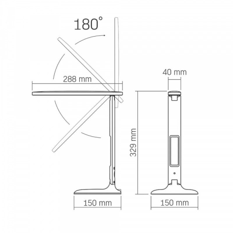 LED лампа настiльна VIDEX TF05B 7W 3000-5500K