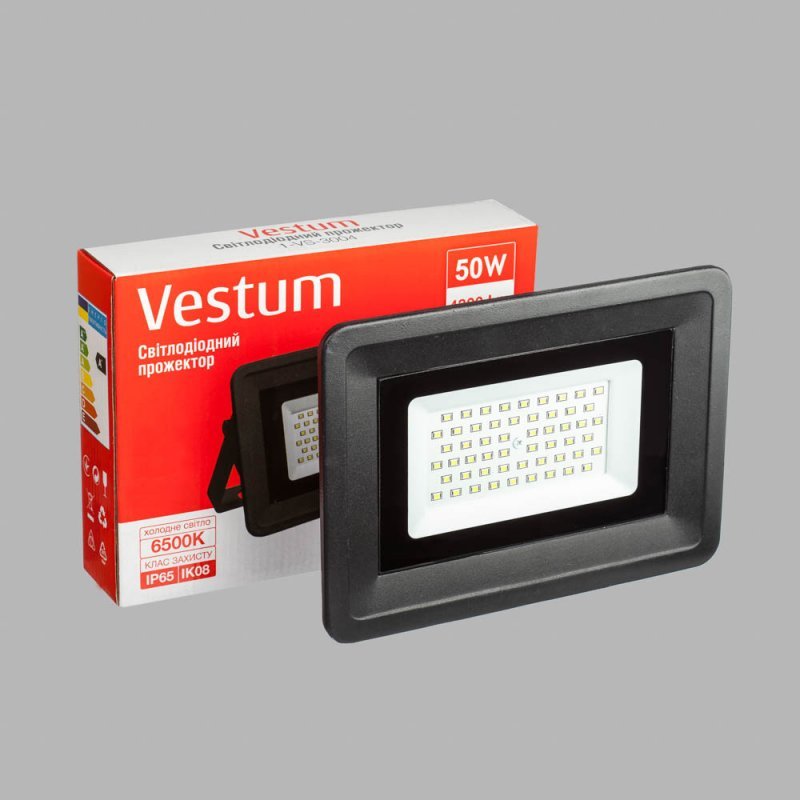Прожектор LED Vestum 50W 4300Lm 6500K 185-265V IP65
