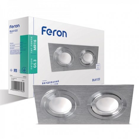 Встраиваемый светильник Feron DL6122 серебро