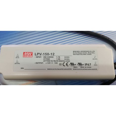 Блок питания Mean Well LPV-150-12 IP67 (Минвел)