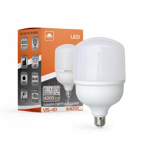 Светодиодная лампа EVROLIGHT 40Вт 4000K/6400K E27 (VIS-40-E27)