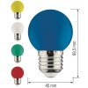 Светодиодная лампа HOROZ Electric RAINBOW синяя, белая, желтая, зеленая, красная 1W E27