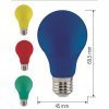 Светодиодная лампа HOROZ Electric SPECTRA синяя, желтая, зеленая, красная 3W E27