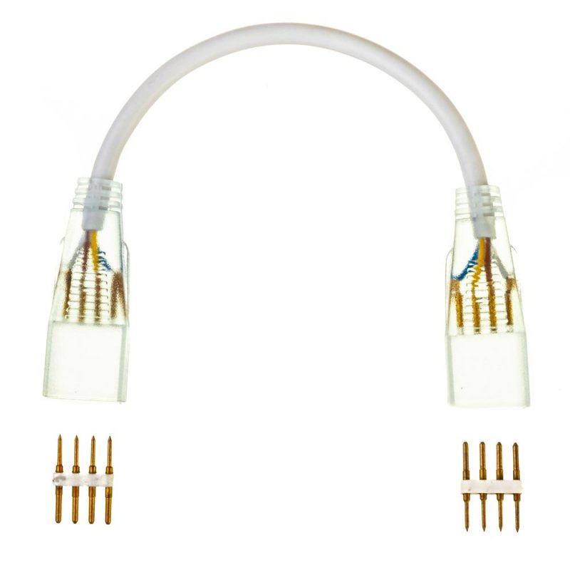 Сполучний коннеткор для світлодіодного неону AVT RGB 220V smd5050 (2 роз'єми + 2 шт. 4pin) з проводом